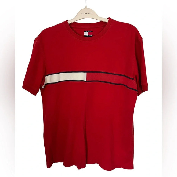 Y2K Tommy Hilfiger Logo Tee L - Picture 1 of 4